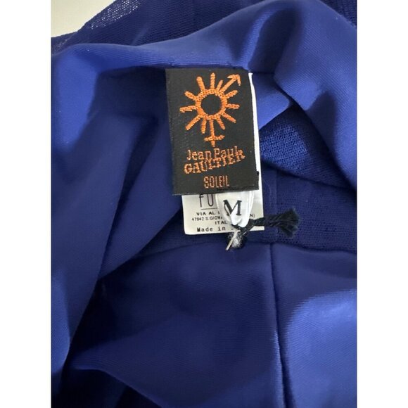 NWT Jean Paul Gaultier Soleil Blue Halter or Strapless Dress Size M - Picture 4 of 5